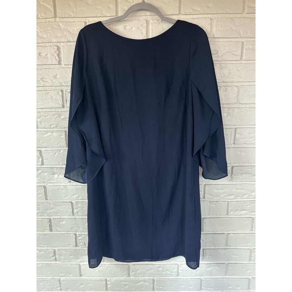 AGB For Belk Women's Long Sleeve Shift Navy Dress Size 10